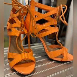 Steve Madden Neon Orange Heels 7.5